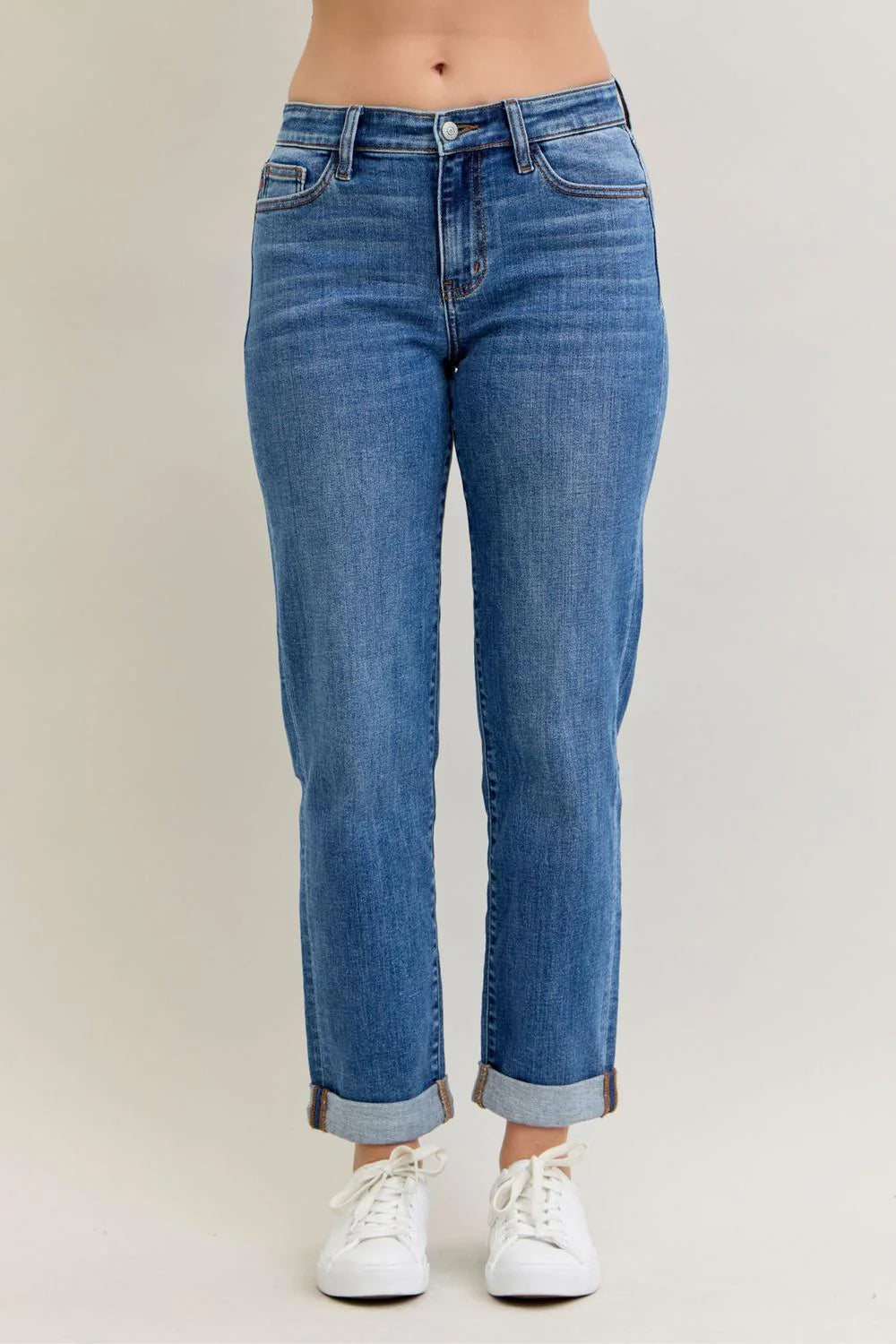M.R. Classic Cuffed Boyfriend Jeans 82685