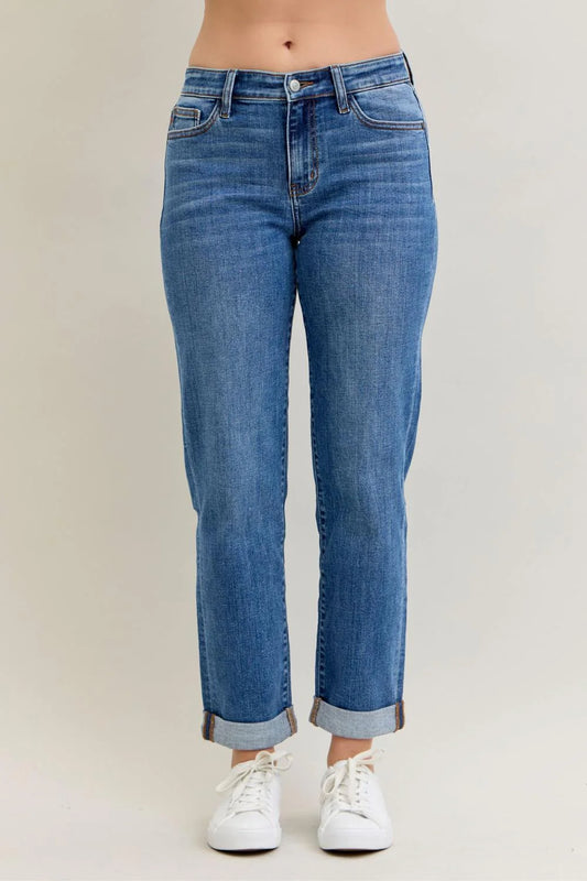 M.R. Classic Cuffed Boyfriend Jeans 82685