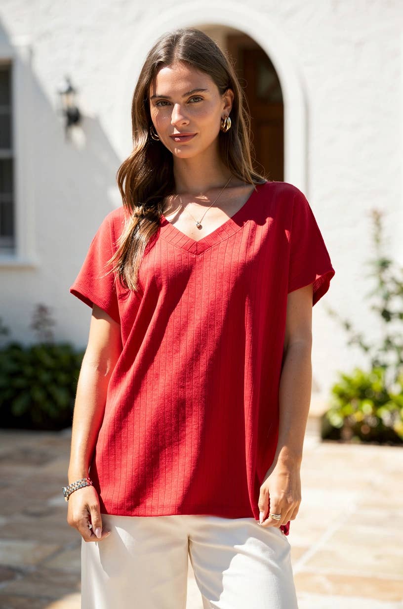 Thick Ribbed Knit Top