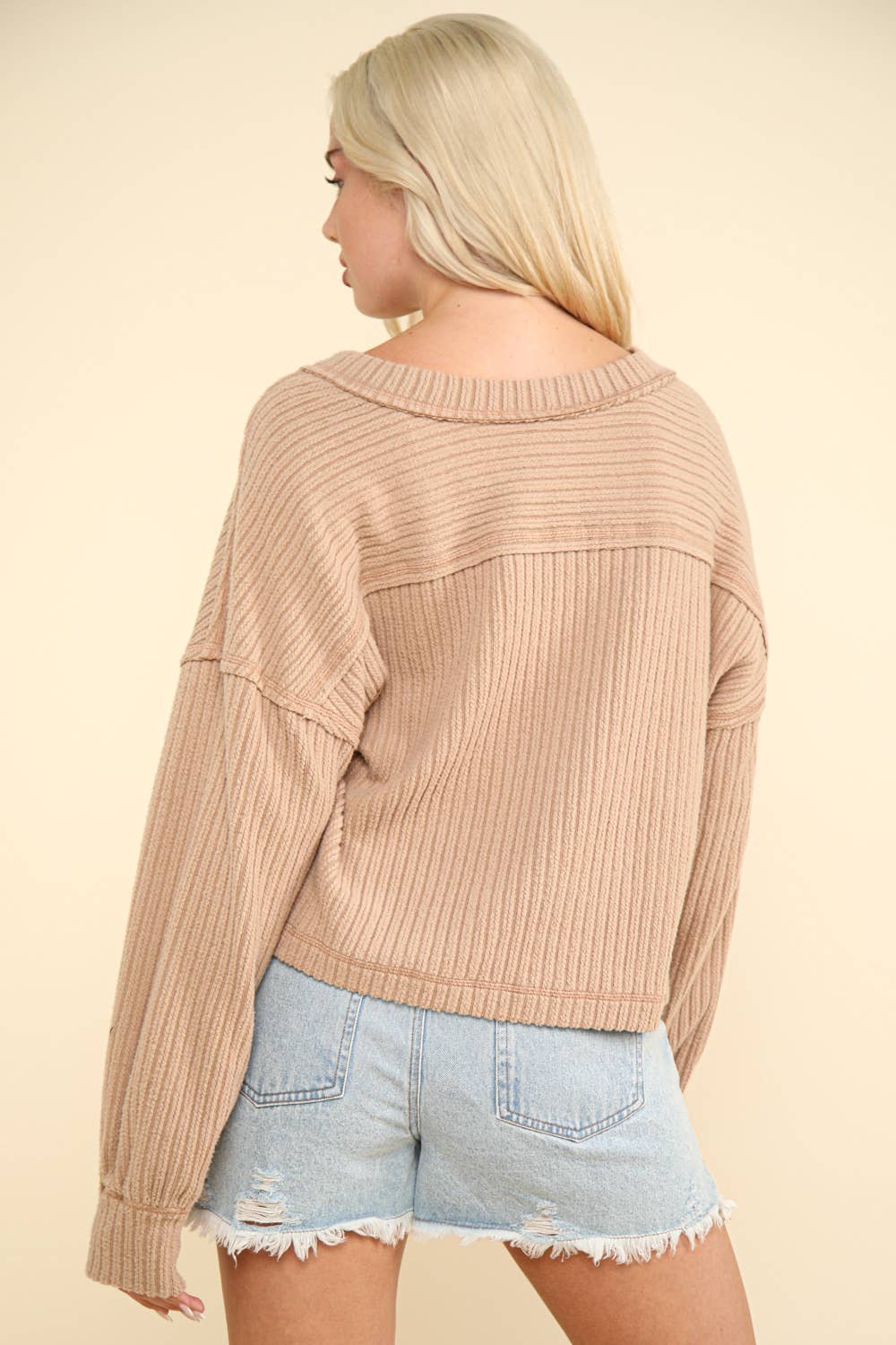 Soft V-Neck Knit Top