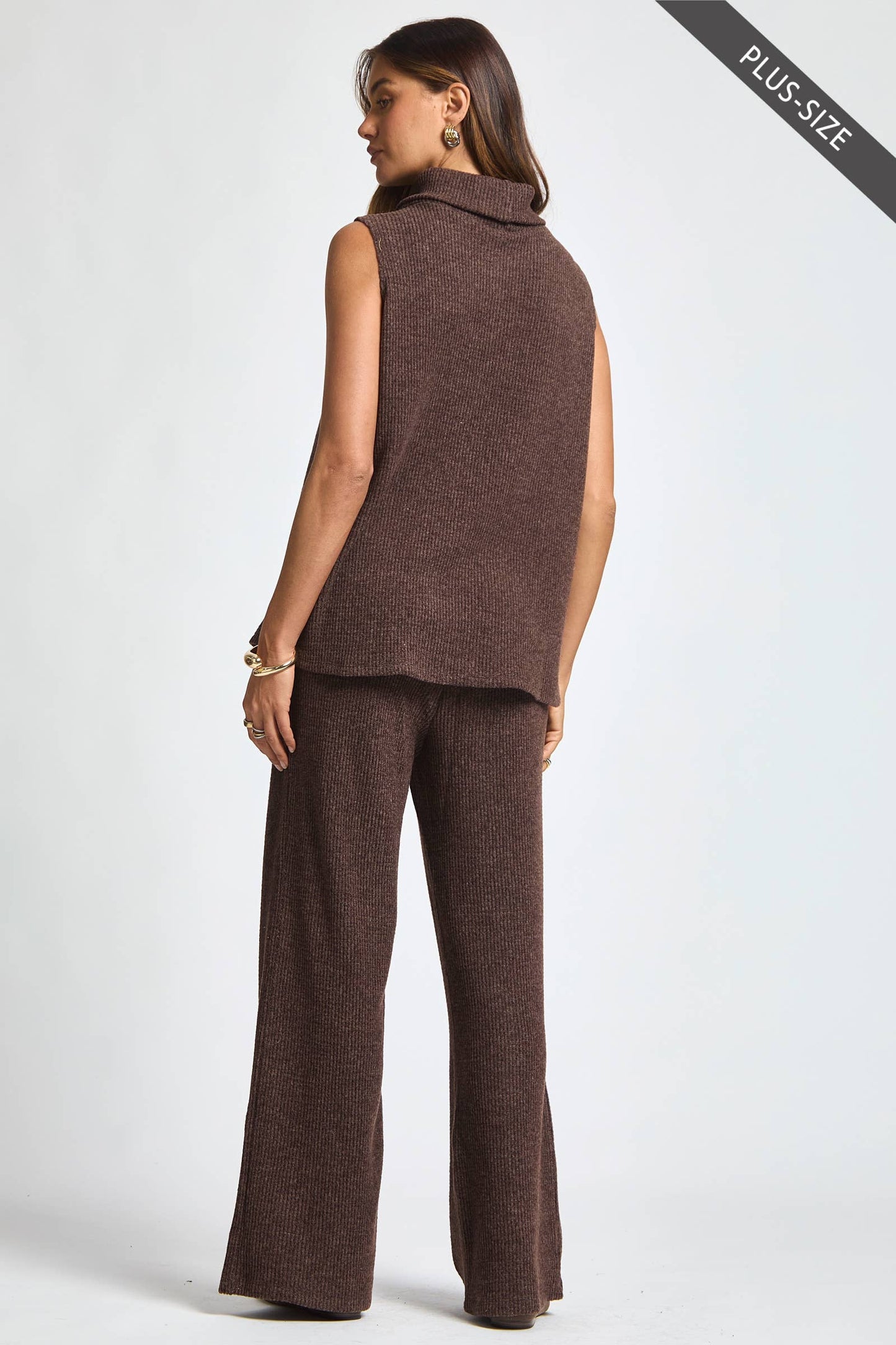 Dear Scarlett - 3 Piece Set Cowl Neck Tank Top + Cardigan + Pants