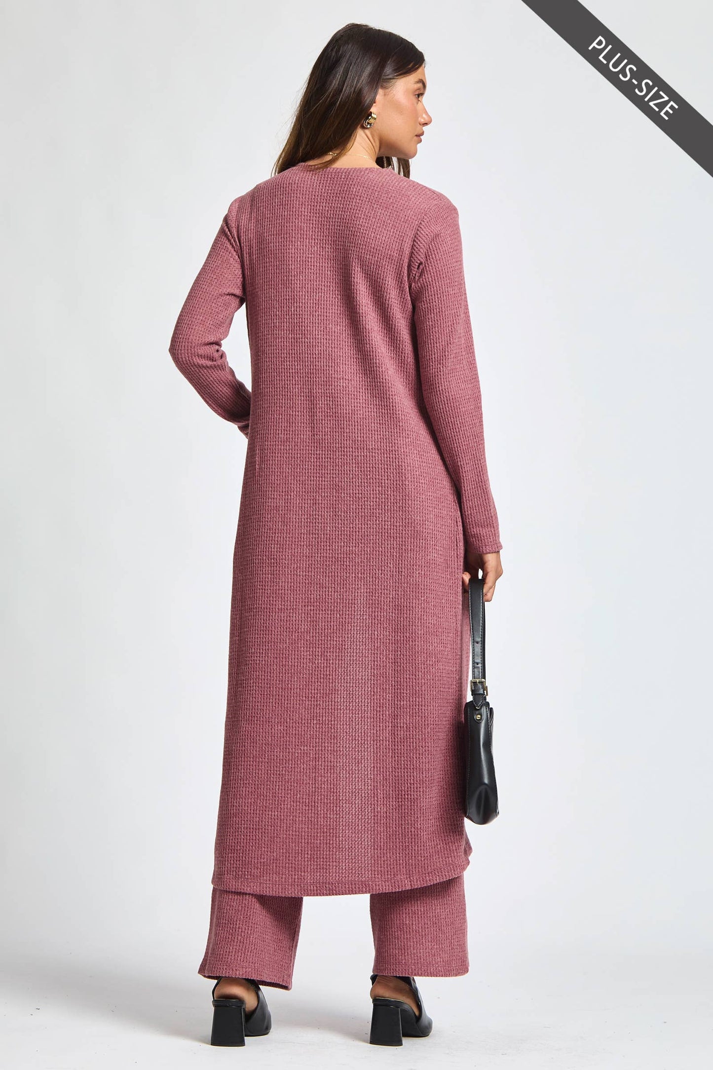 Dear Scarlett - PLUS SIZE Thermal Sleeveless Tank + Cardigan + Relaxed Pants