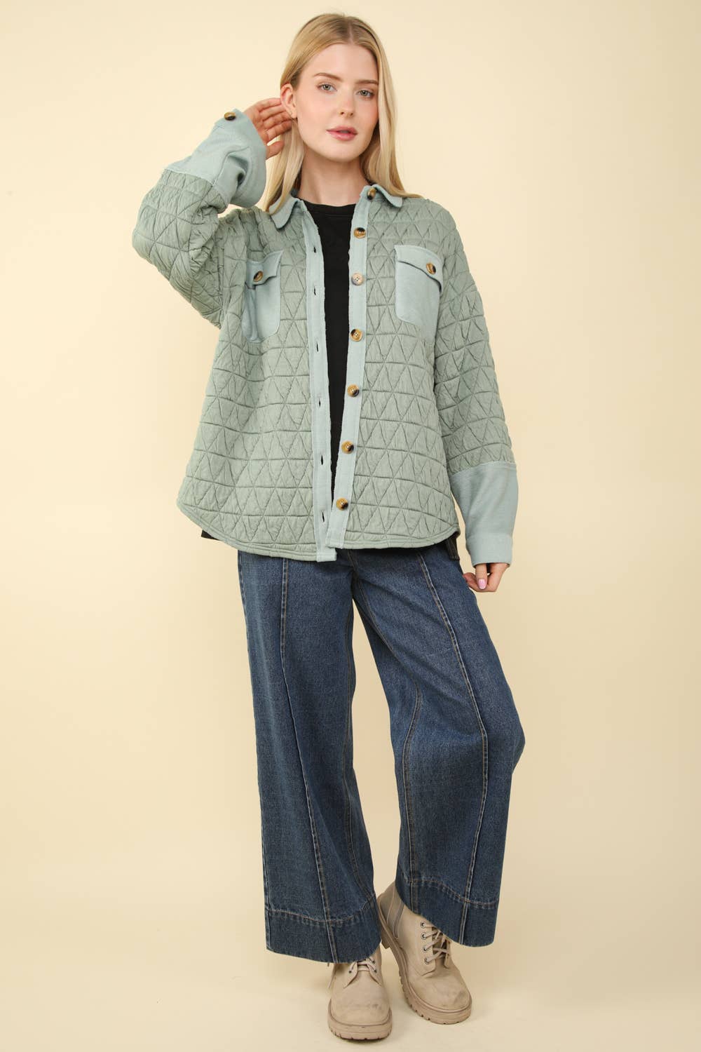 Oversized Quilted Cozy Shacket Jacket