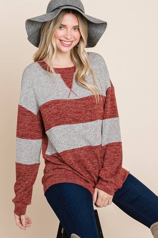 Color Block Casual Top