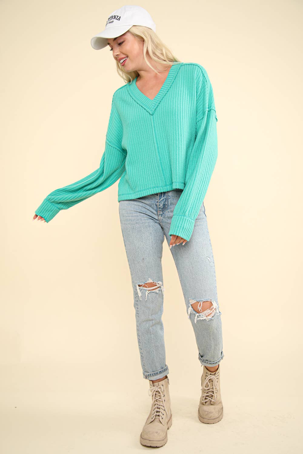 Soft V-Neck Knit Top