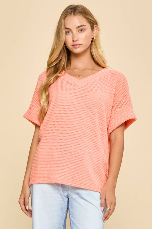 V-Neck Lightweight Sweater Crochet Knit Poncho Top