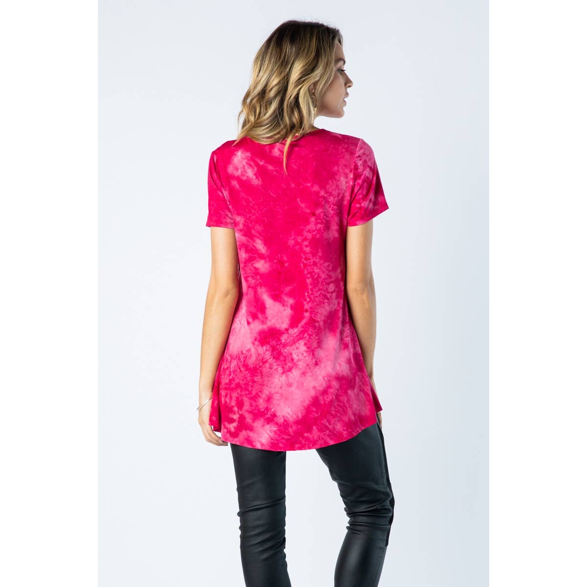 DYED SHORT SLEEVE TOP