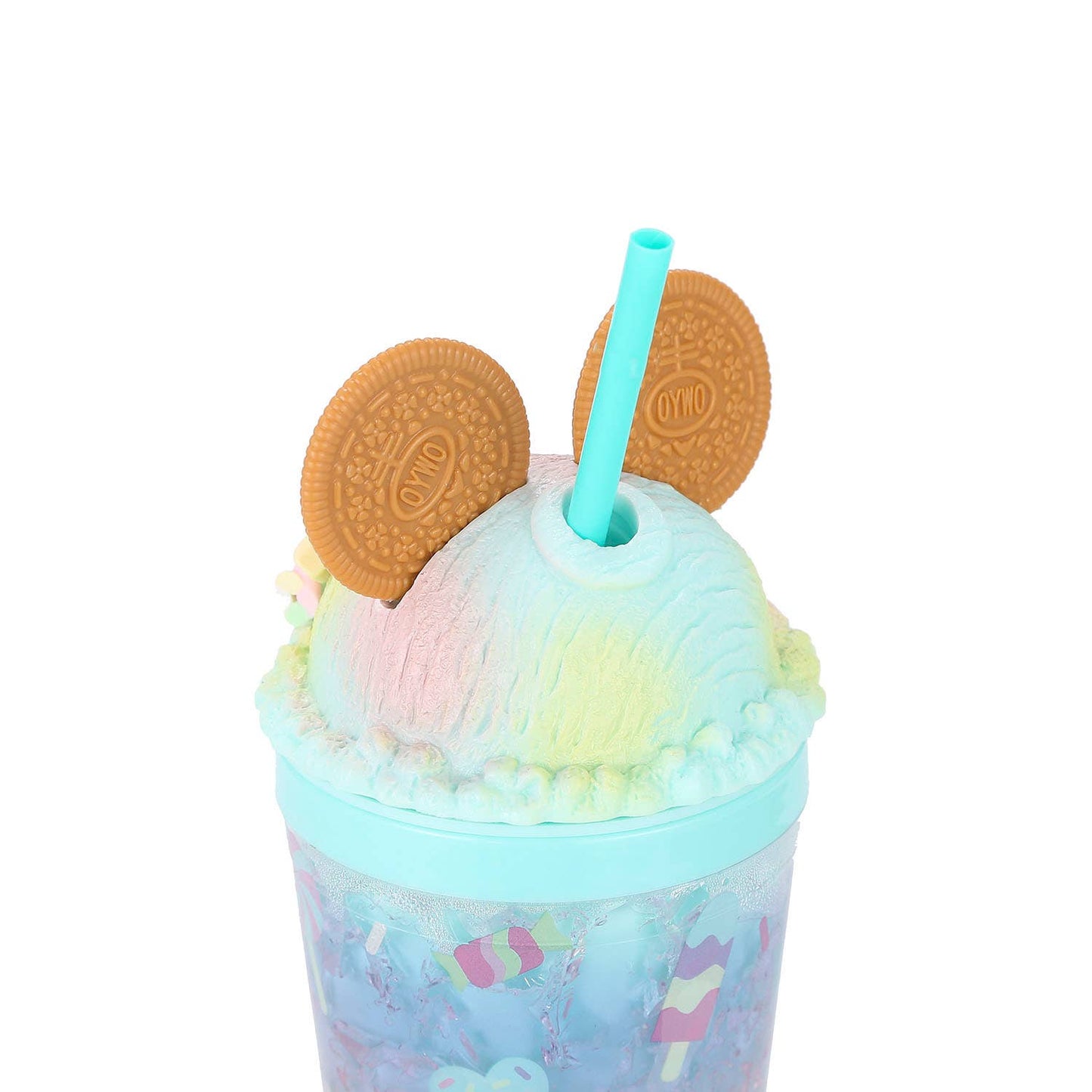 Cookie Mouse Ear Sweets Rainbow Tumbler - 16 Oz: Pink