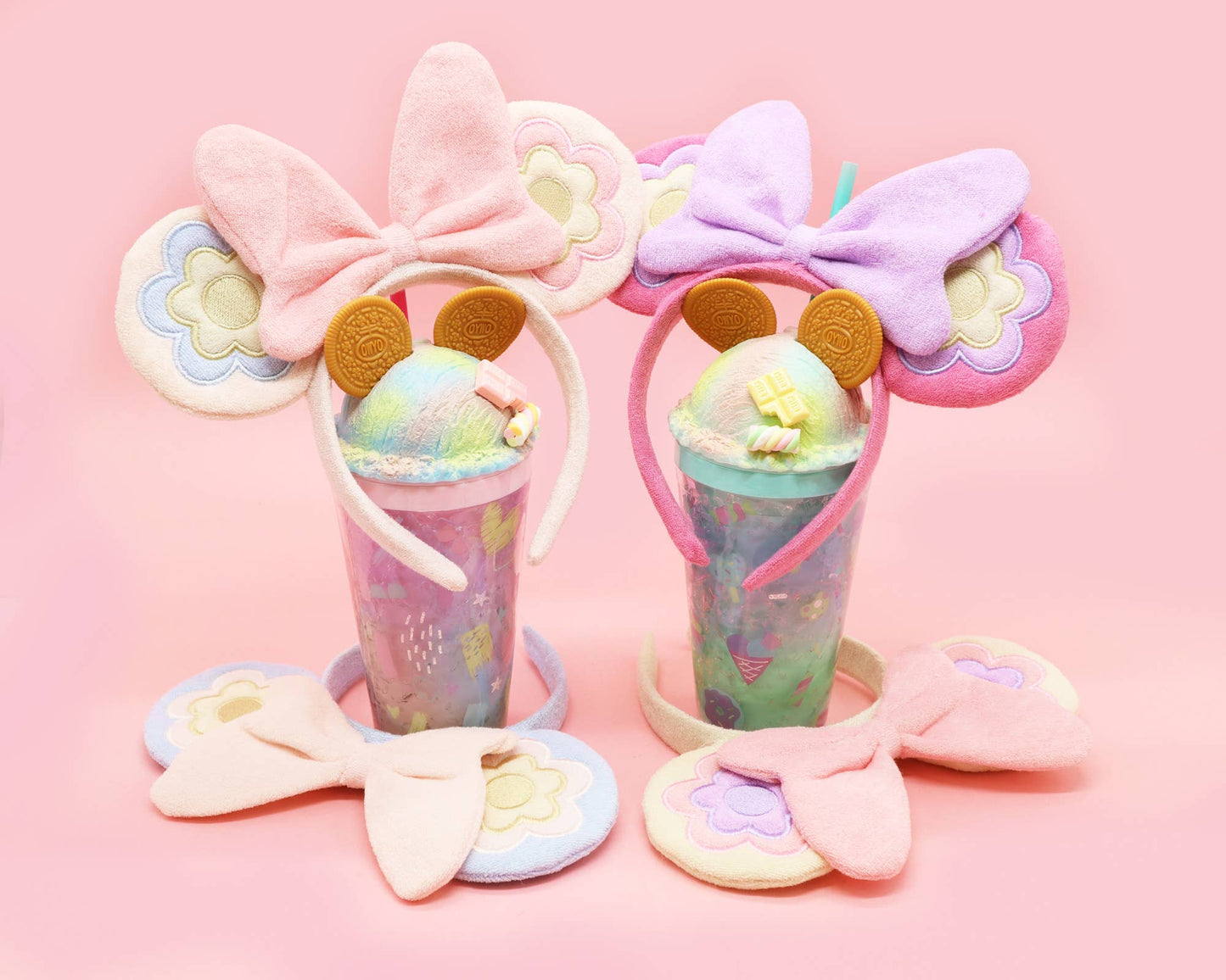 Cookie Mouse Ear Sweets Rainbow Tumbler - 16 Oz: Pink