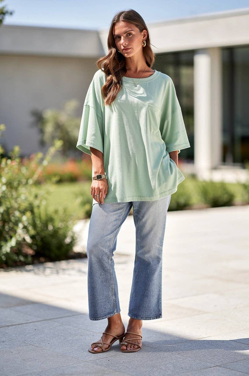 Baby Ribbed Boyfriend Knit Top