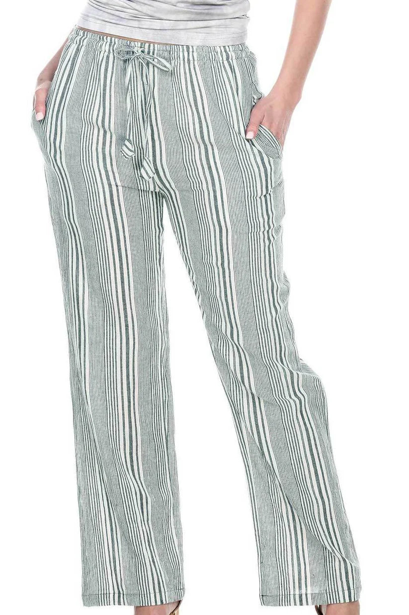 Natural Striped Lounging Pants