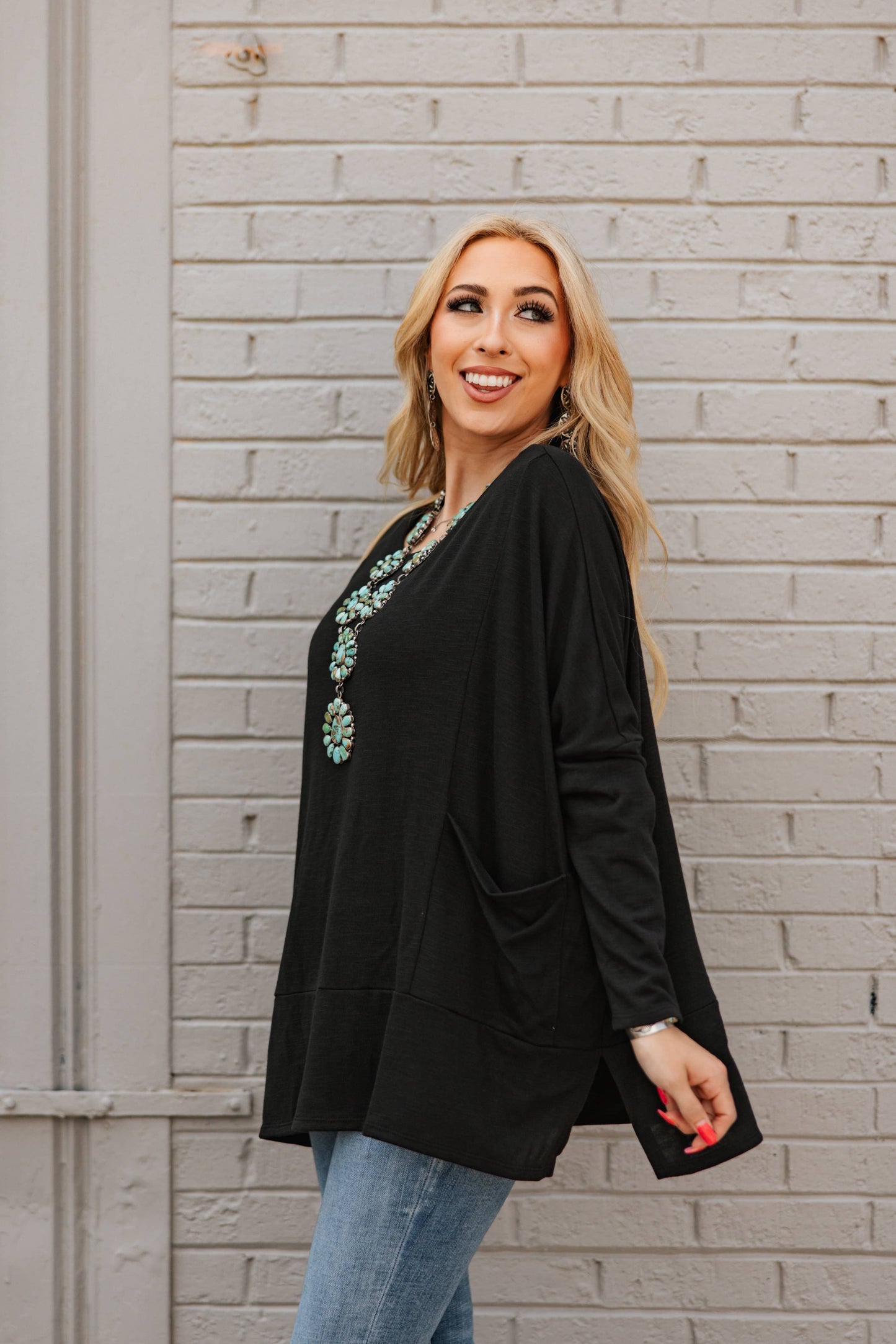 Dear Scarlett - Casual Cotton Long Sleeve Top