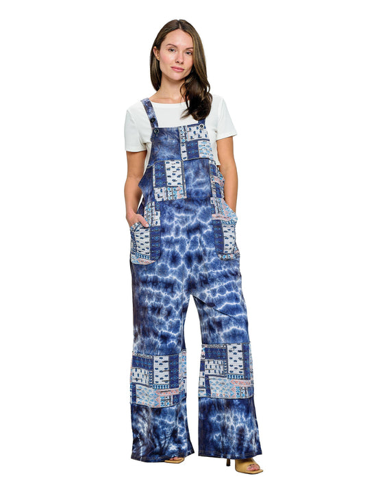 Overall Tie Dye Patchwork