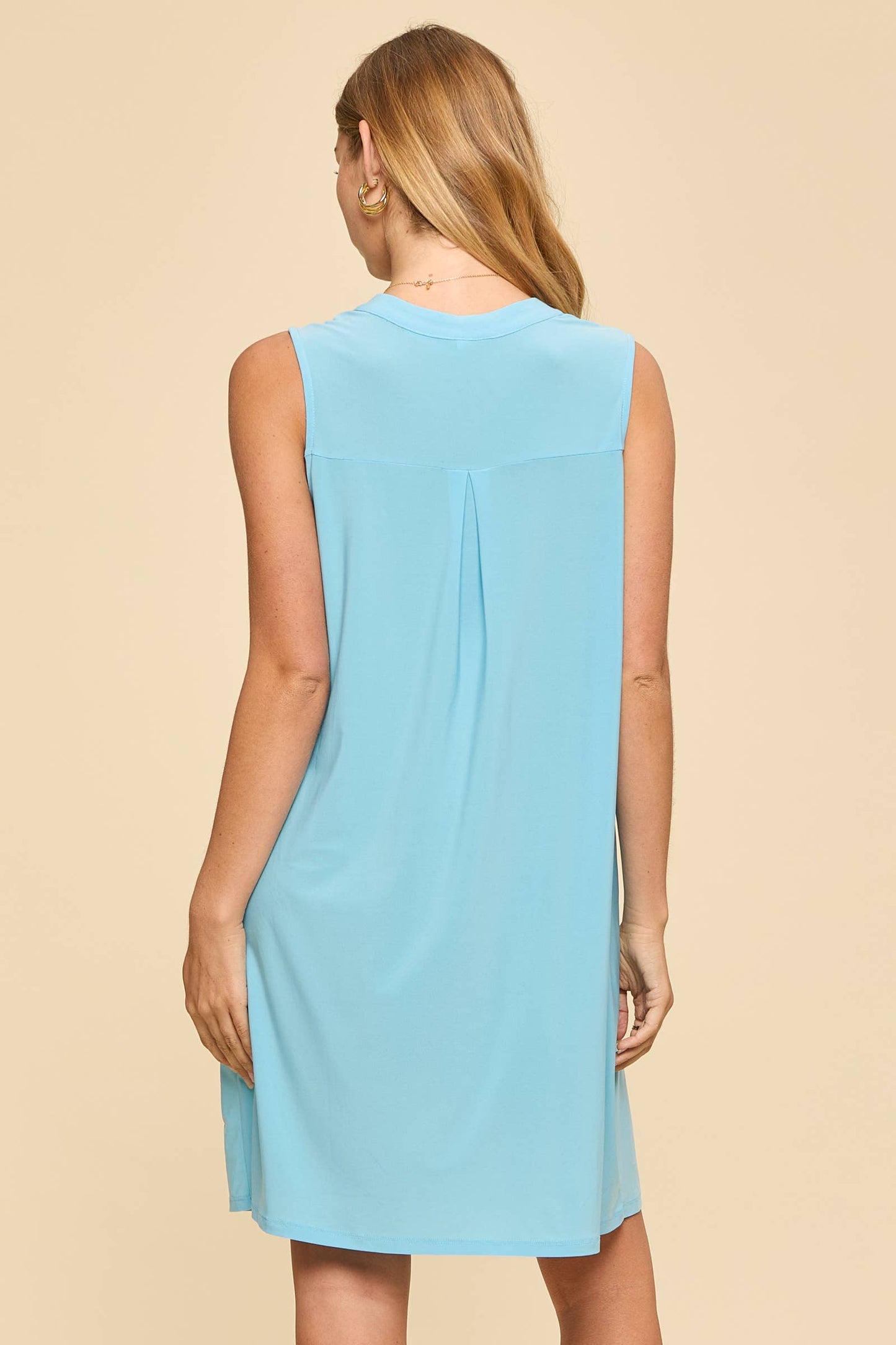 Sleeveless Mandarin Collar Lizzy Dress