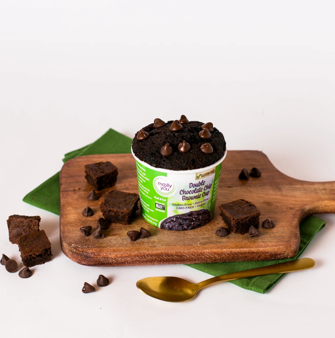 molly&you® - Gluten-Free Double Chocolate Chip Brownie Cup