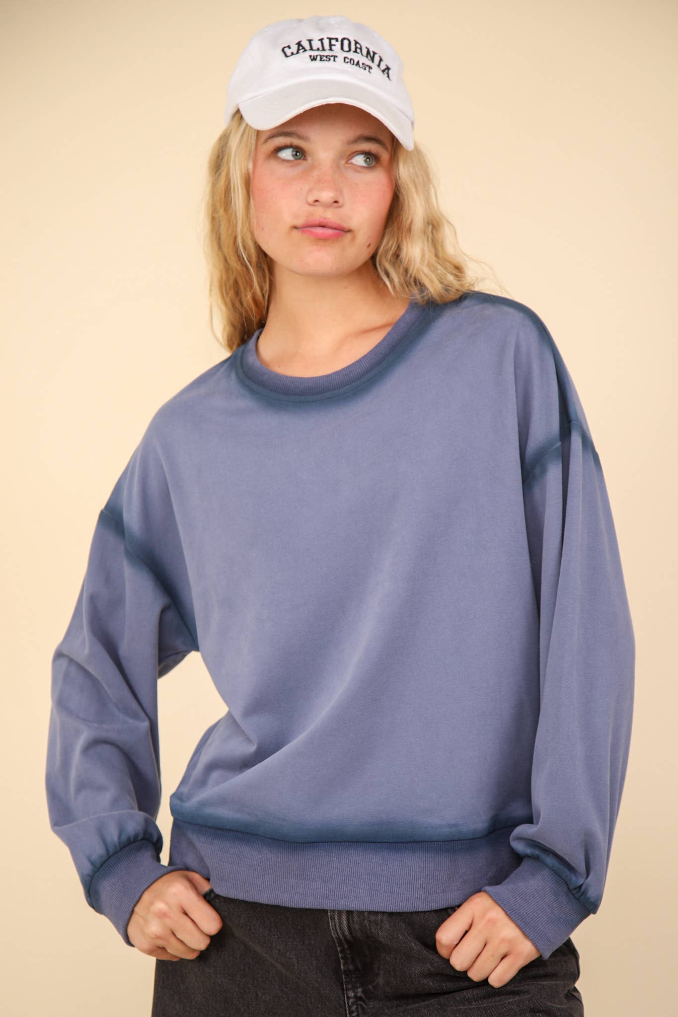 Oversized Sweat Shirt Knit Top