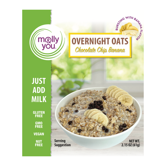 molly&you® - Gluten-Free Chocolate Chip Banana Overnight Oats