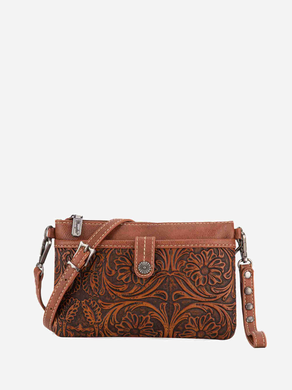 WRANGLER VINTAGE FLORAL TOOLED COLLECTION CROSSBODY