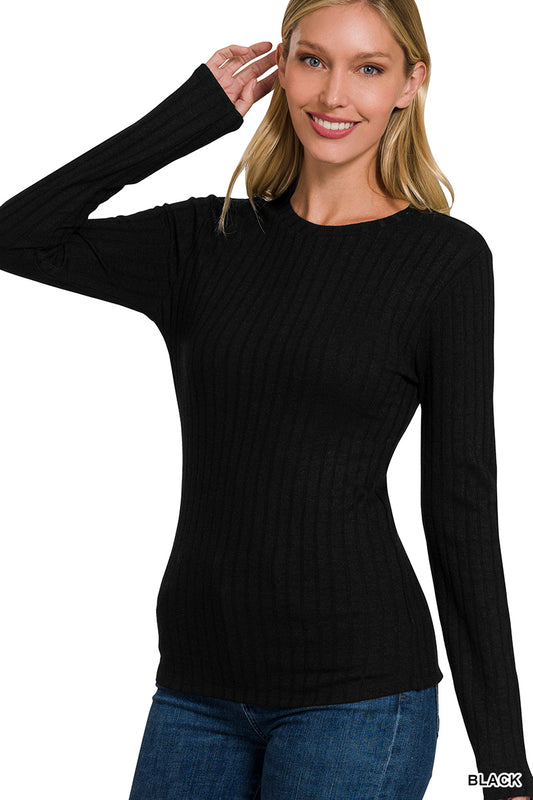 Ribbed Long Sleeve Top