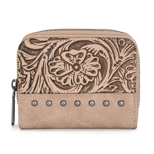 WG160-W0142 Wrangler Western Tooled Bi-Fold Wallet