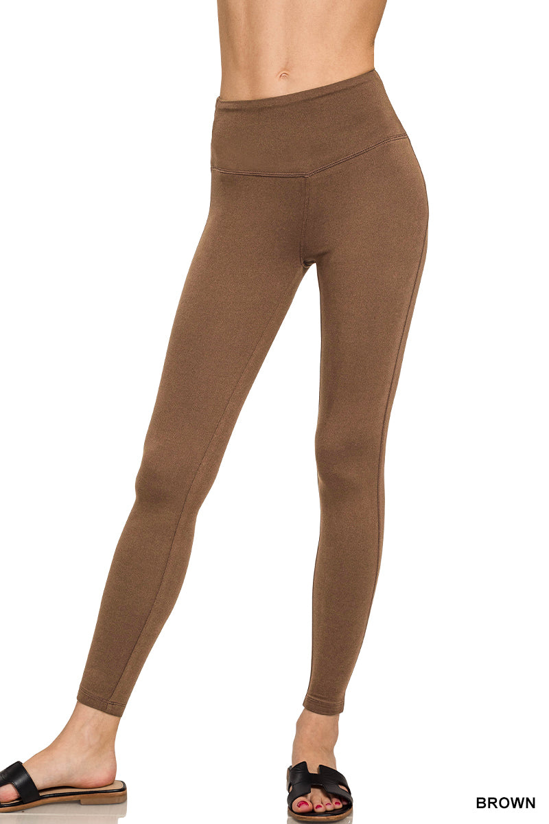 BRUSHED MICROFIBER FULL LENGTH LEGGINGS