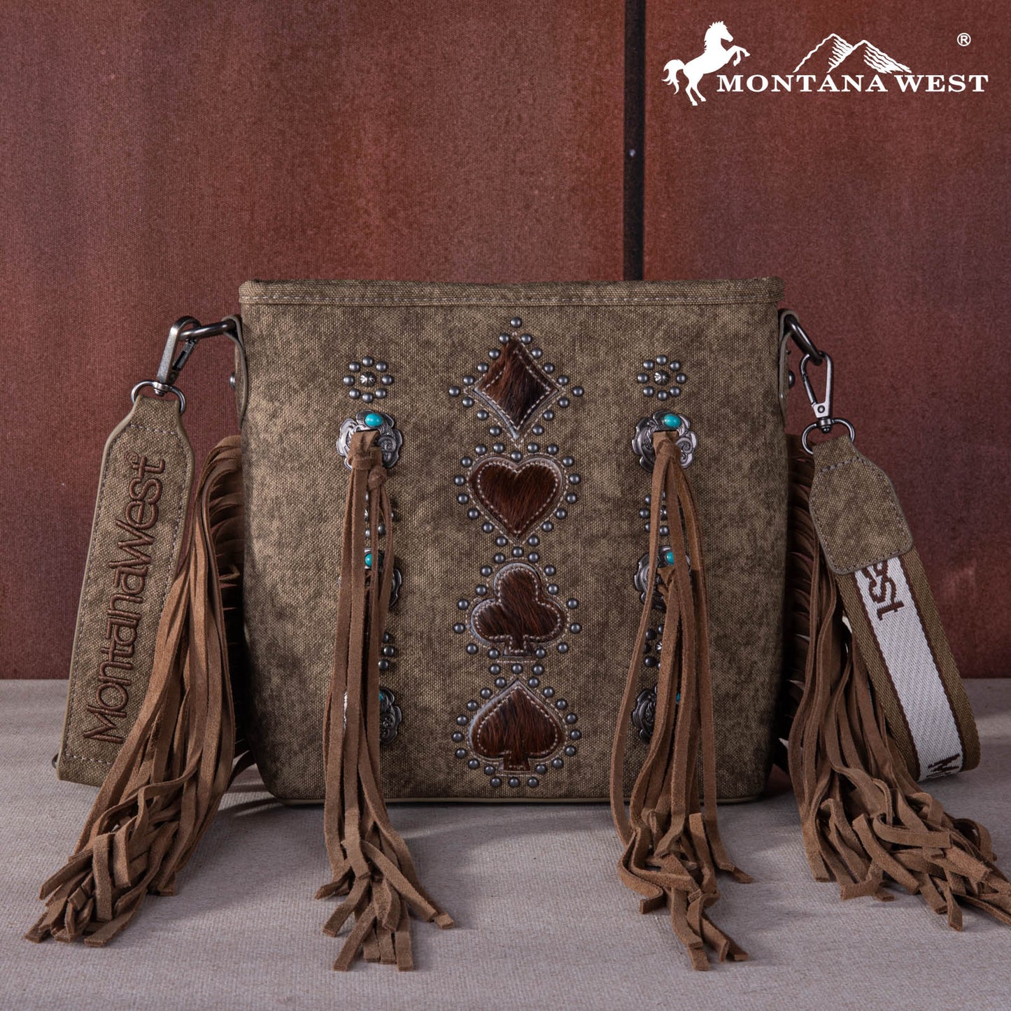 Montana West Concho Tassel Concealed Carry Crossbody