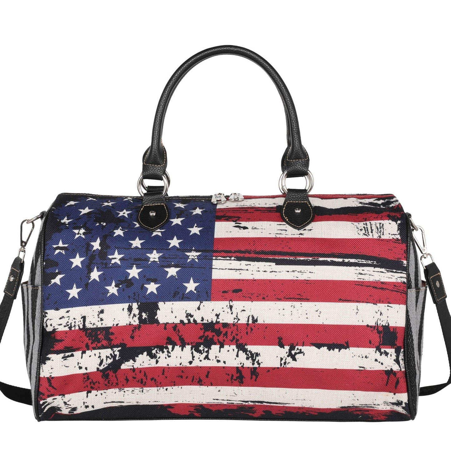 Montana West American Flag Canvas Weekender Bag