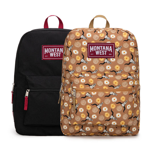 Montana West Sunflower Longhorn Print Backpack