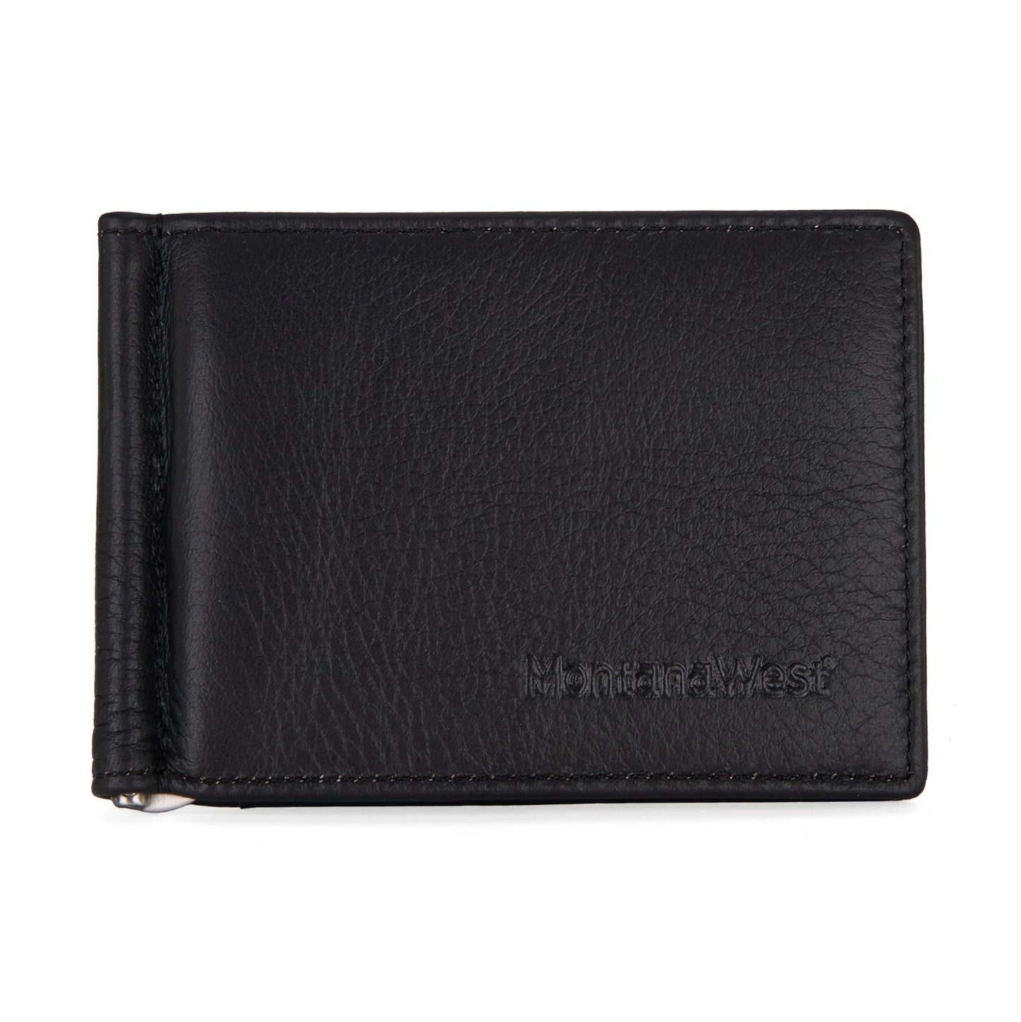 Genuine Leather Men's Slim Minimalist Card Wallet With Money Clip MWS06-W001