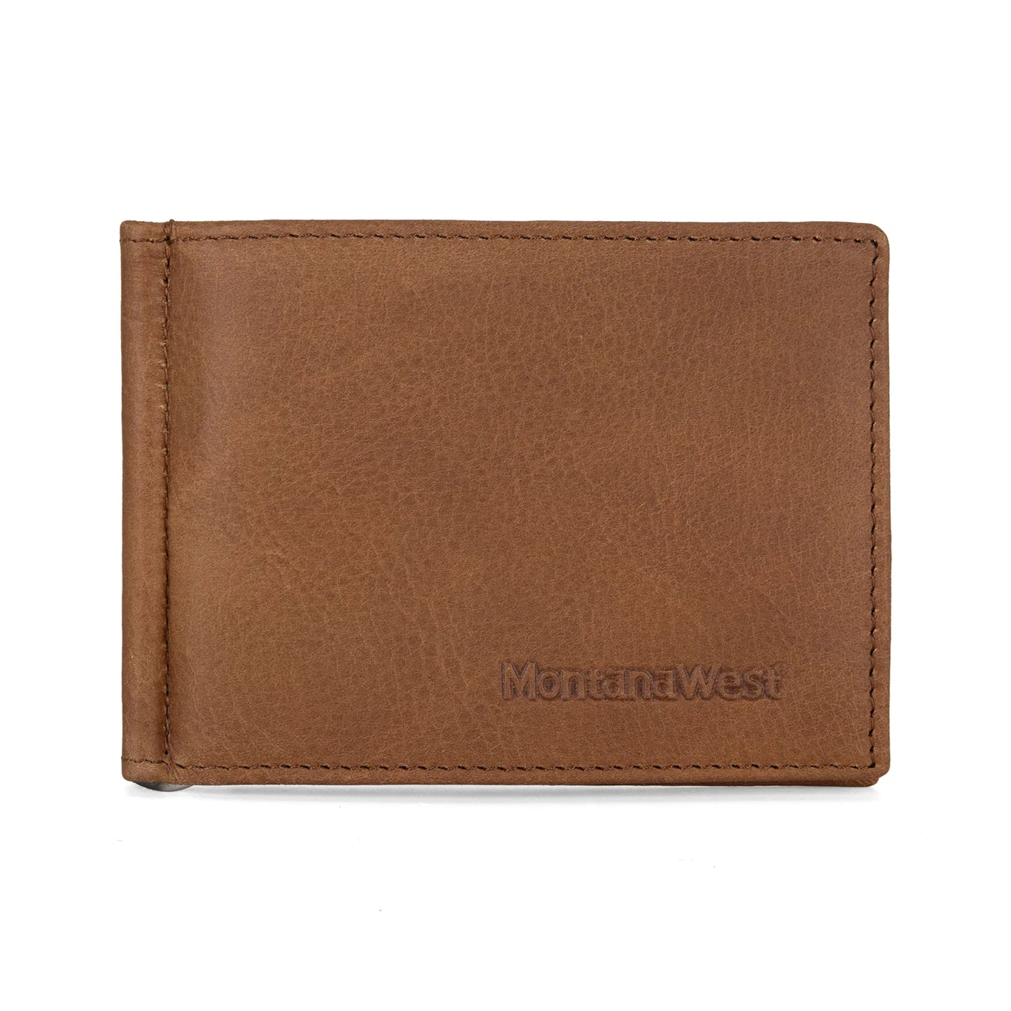 Genuine Leather Men's Slim Minimalist Card Wallet With Money Clip MWS06-W001