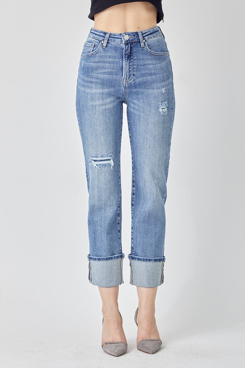 HIGH RISE WIDE STRAIGHT JEANS