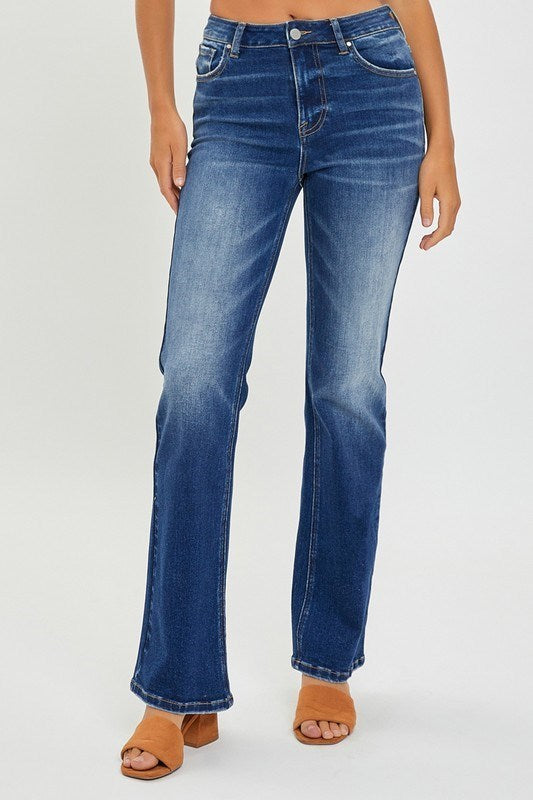 MID RISE RELAXED BOOTCUT JEANS (DARK) PLUS