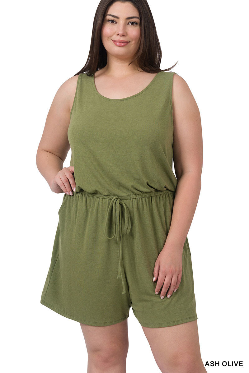 PLUS SLEEVELESS ROMPER