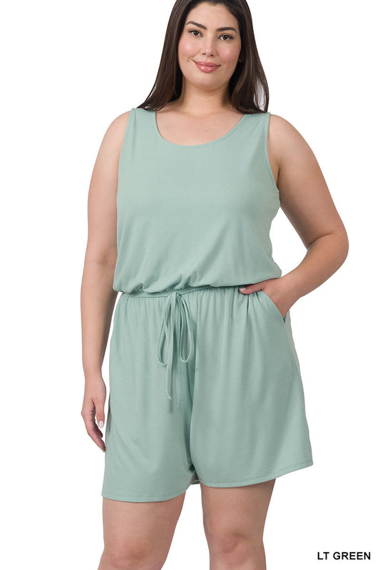PLUS SLEEVELESS ROMPER