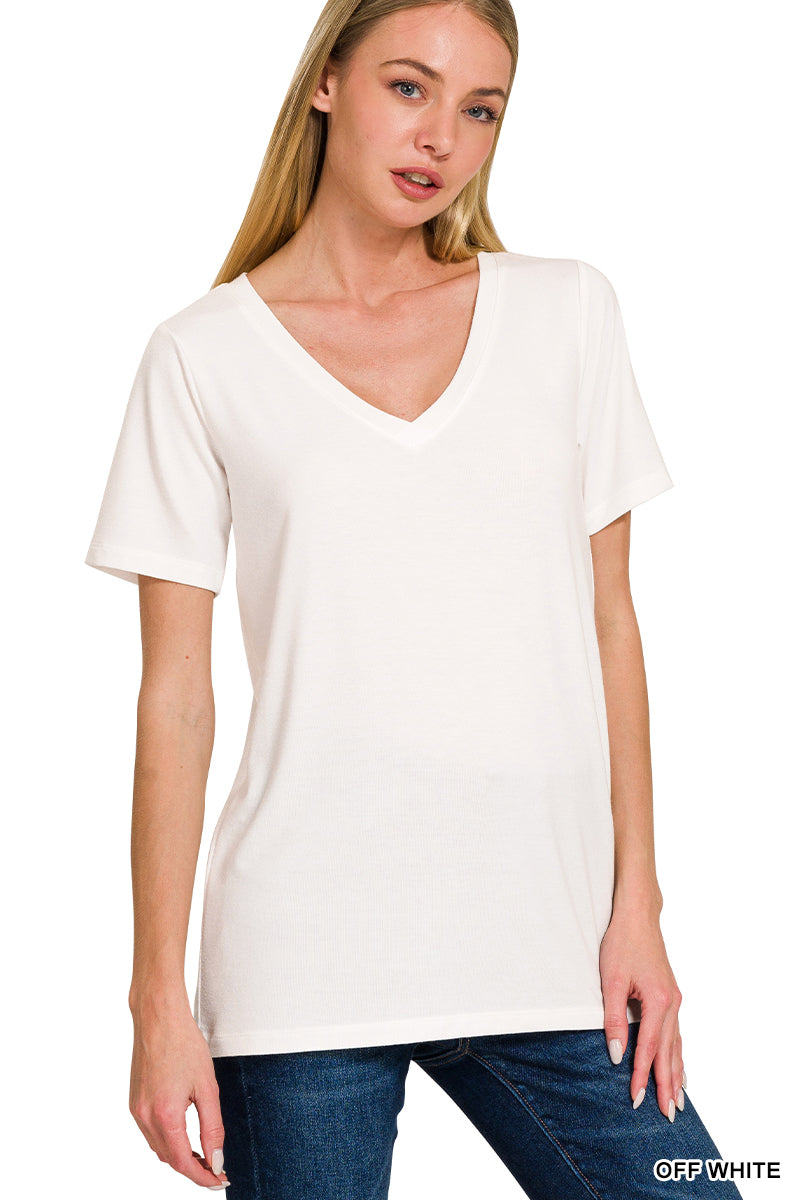 SHORT SLEEVE V-NECK TEE