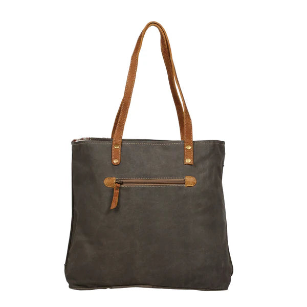 LEATHER POCKET TOTE BAG