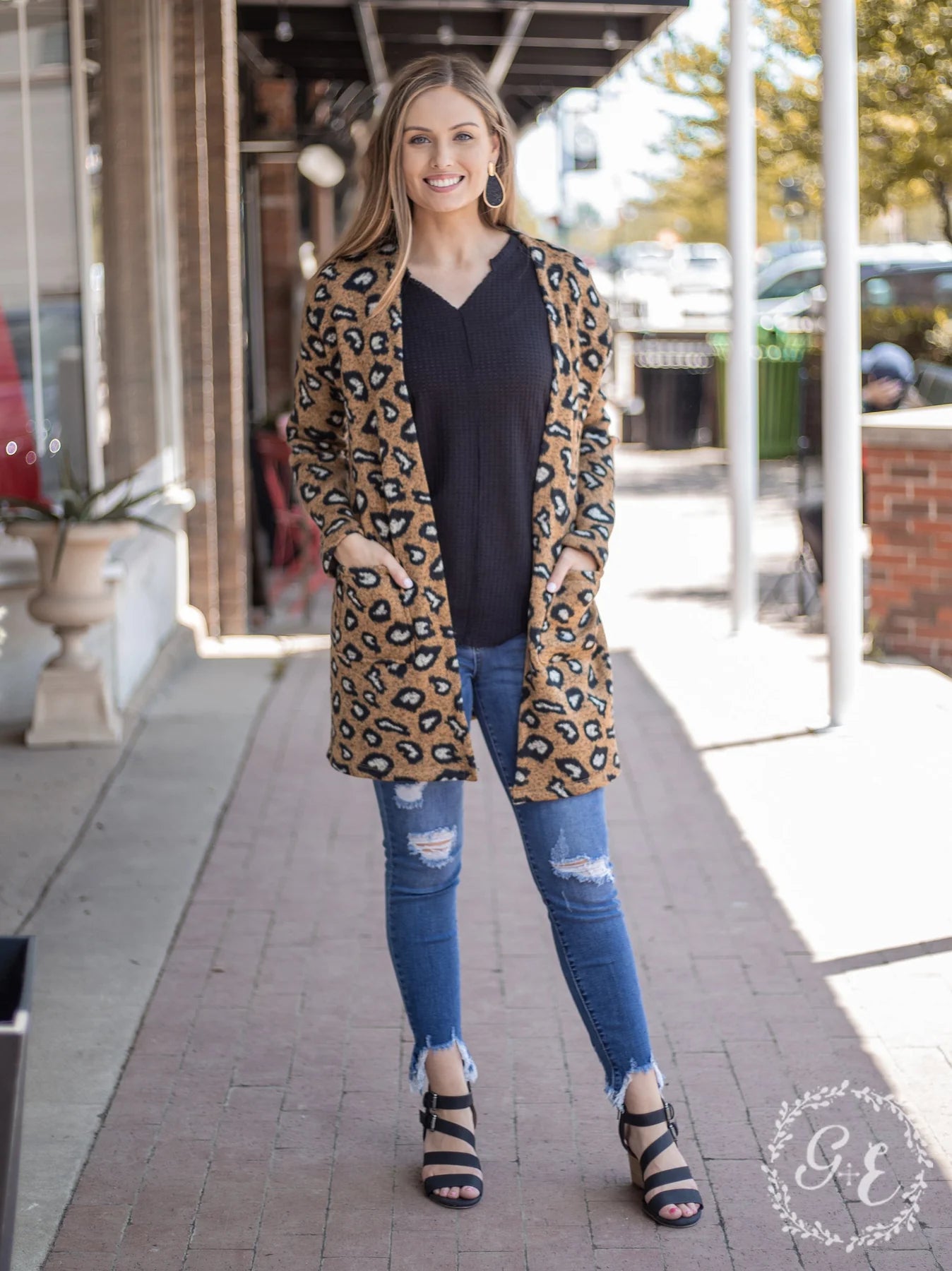Sweater leopard cardigan