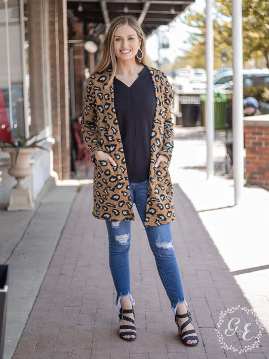 Sweater leopard cardigan