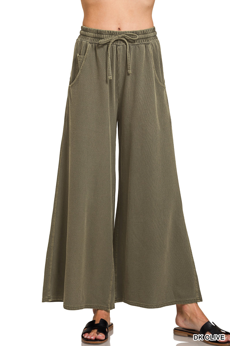 FRENCH TERRY PIGMENT DYE & ENZYME WASHED PANTS
