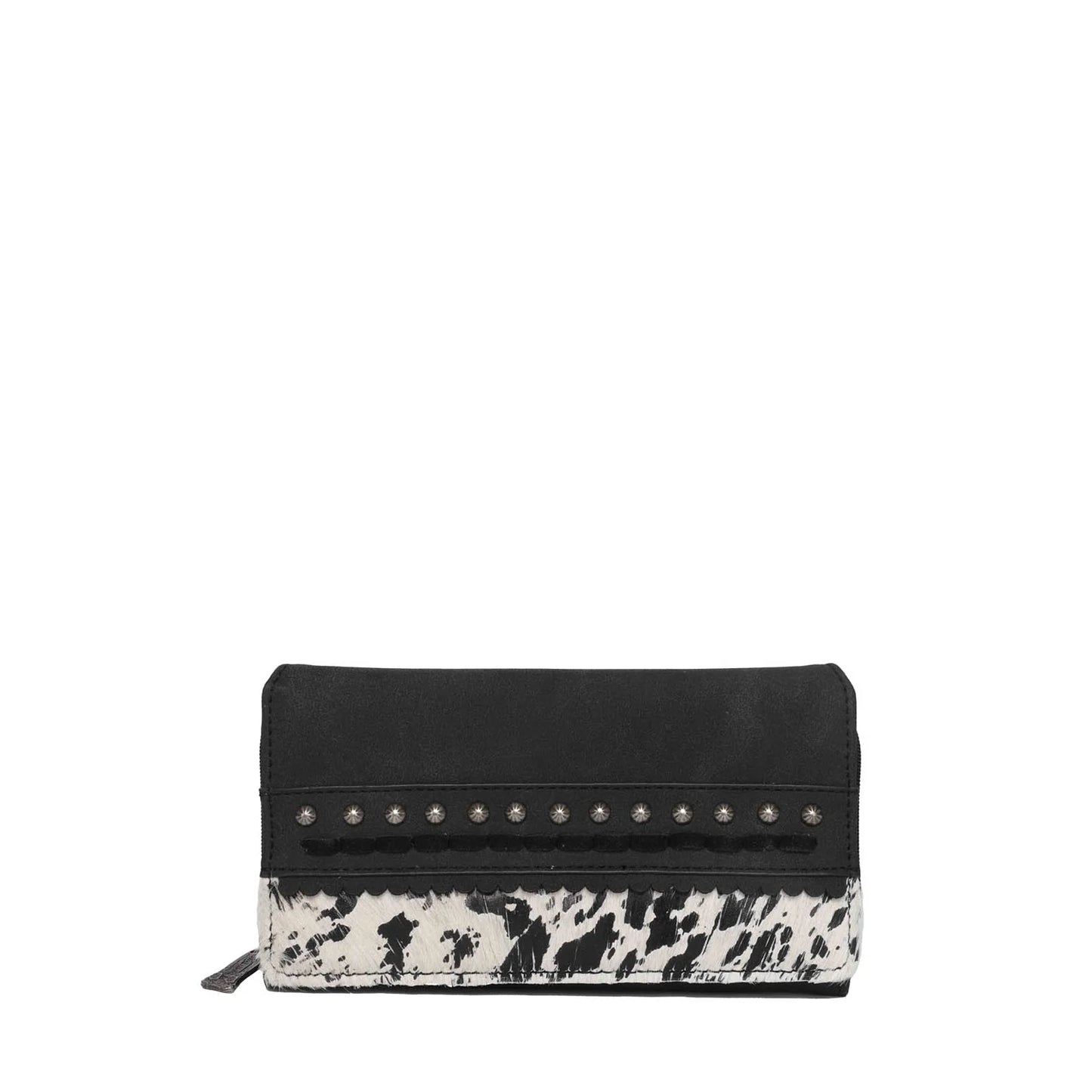 MONTANA WEST TRINITY RANCH HAIR-ON STUDDED WOMENS WALLET