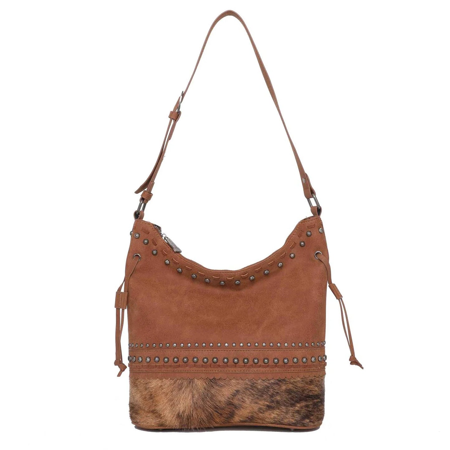 MONTANA WEST TRINITY RANCH HAIR-ON COWHIDE COLLECTION CONCEALED CARRY HOBO