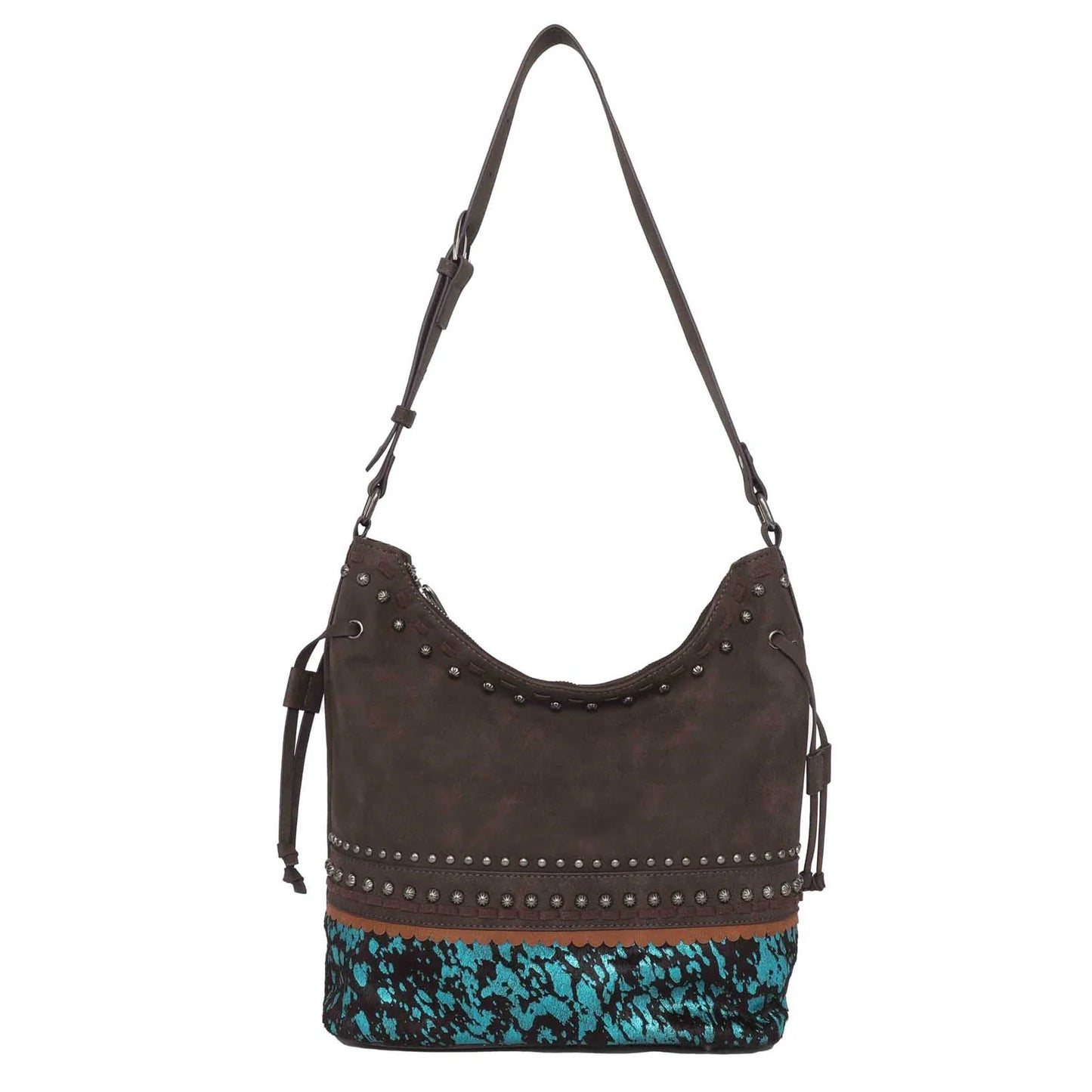 MONTANA WEST TRINITY RANCH HAIR-ON COWHIDE COLLECTION CONCEALED CARRY HOBO