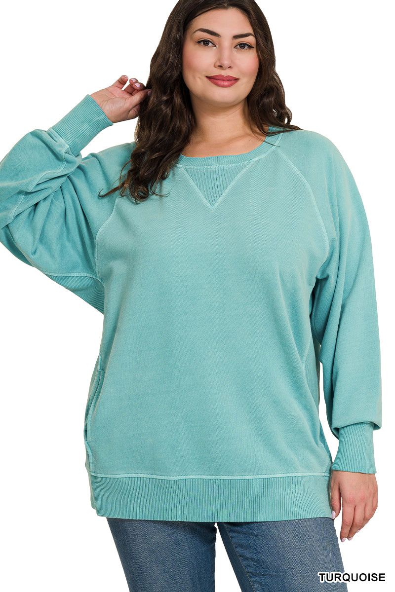 DYED TERRY PULLOVER