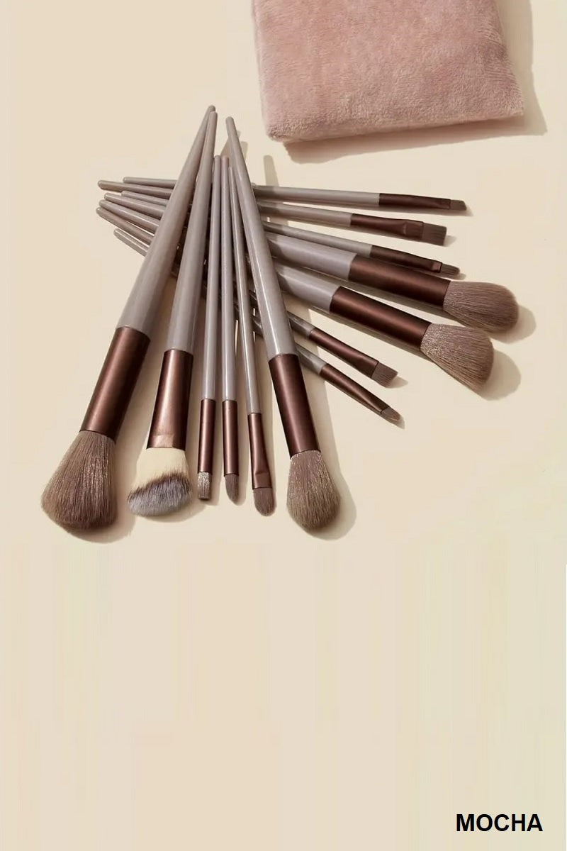 13 PCS MAKEUP BRUSH SET WITH STORAGE BAG