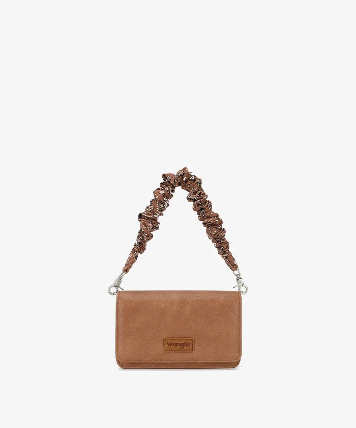 WRANGLER SCRUNCHIE STRAP FLAP CROSSBODY BAG