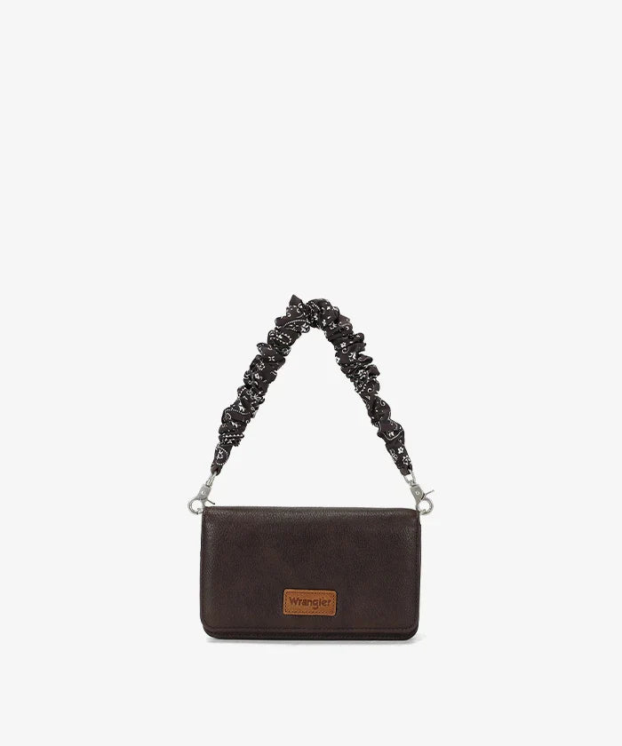 WRANGLER SCRUNCHIE STRAP FLAP CROSSBODY BAG