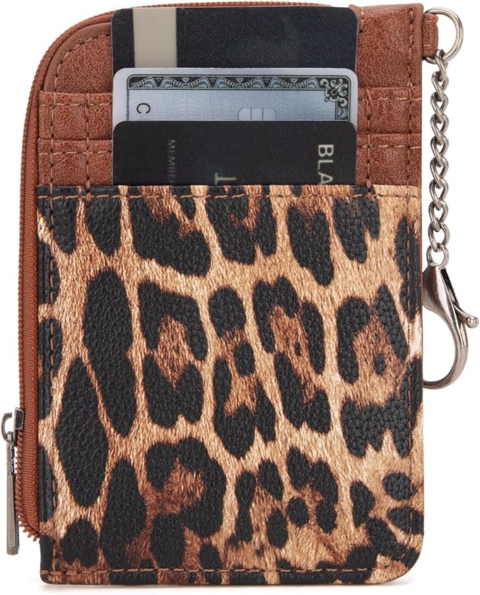 Montana West Wrangler Cow Print Mini Zip Card Case