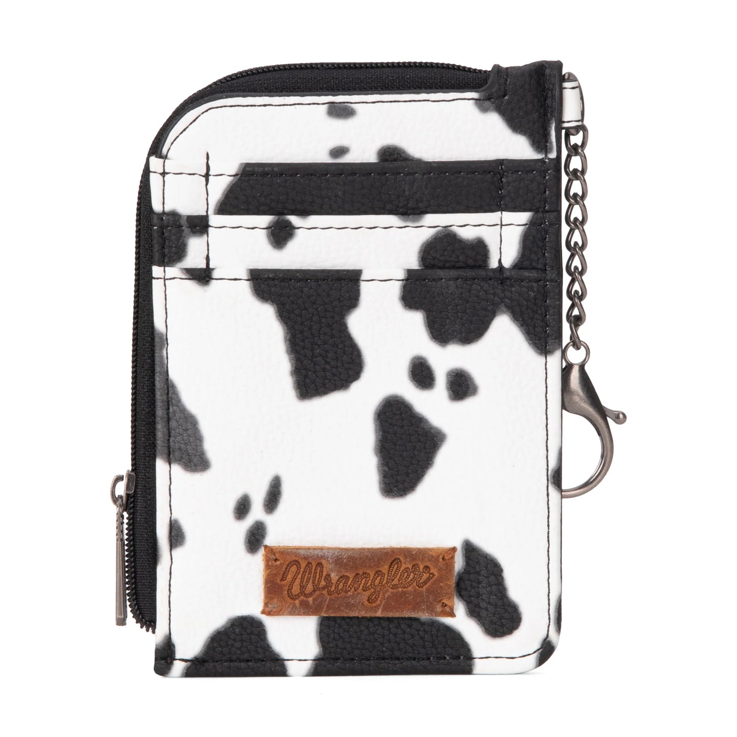 Montana West Wrangler Cow Print Mini Zip Card Case