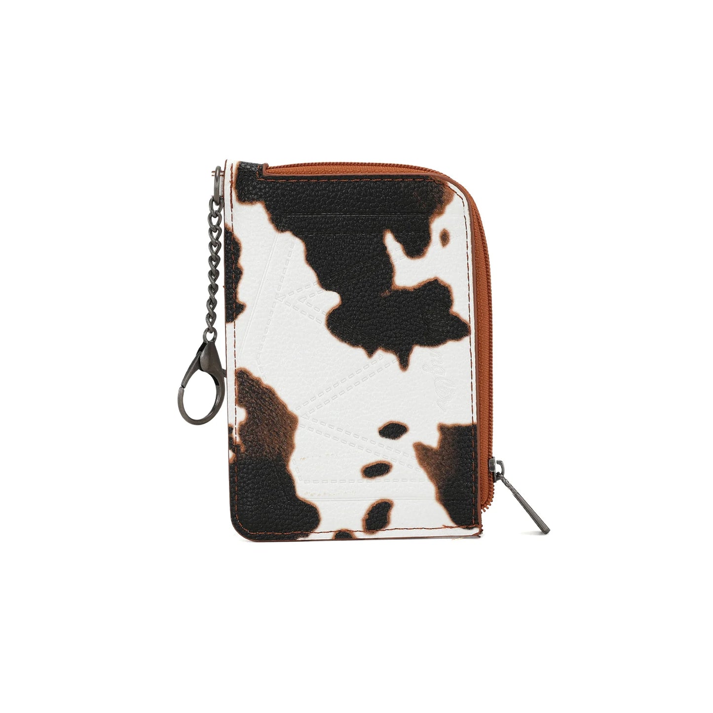 Montana West Wrangler Cow Print Mini Zip Card Case