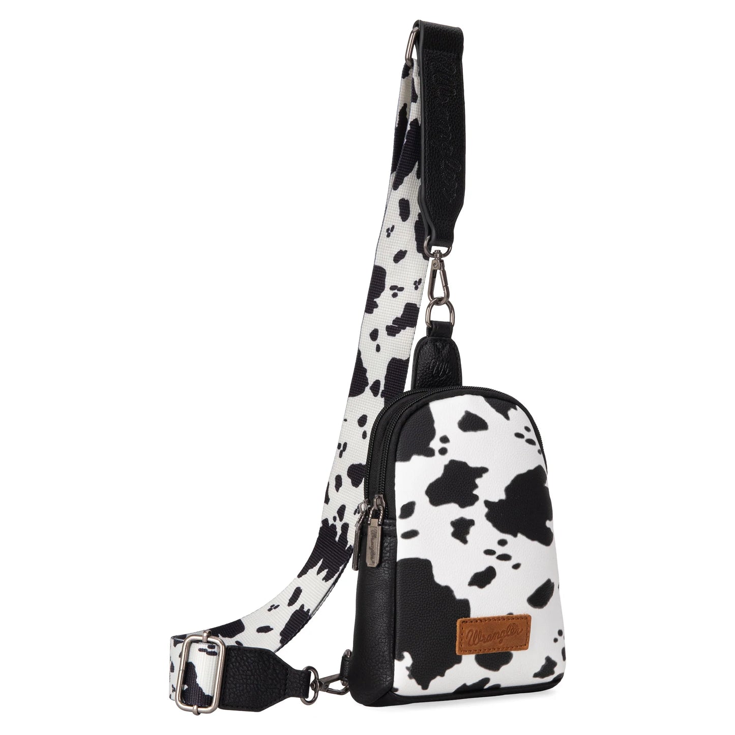 Montana West Wrangler Cow Print Crossbody Sling Chest Bag